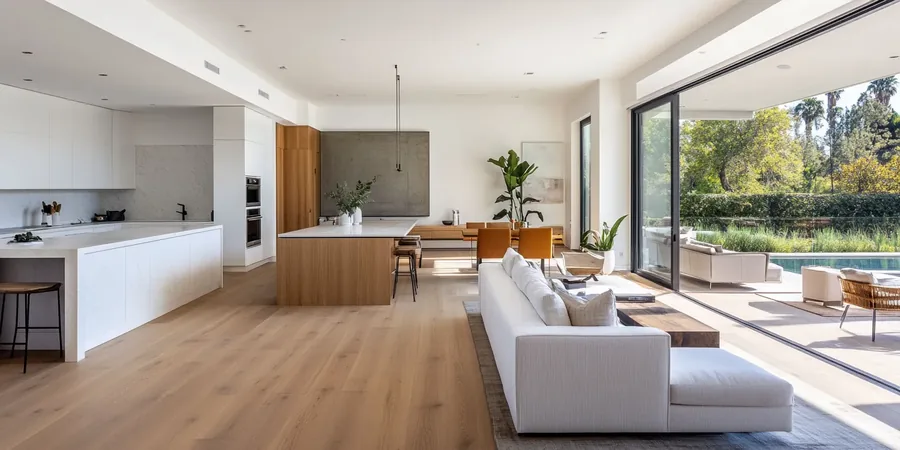 Bright coastal kitchen after a Palisades fire rebuild